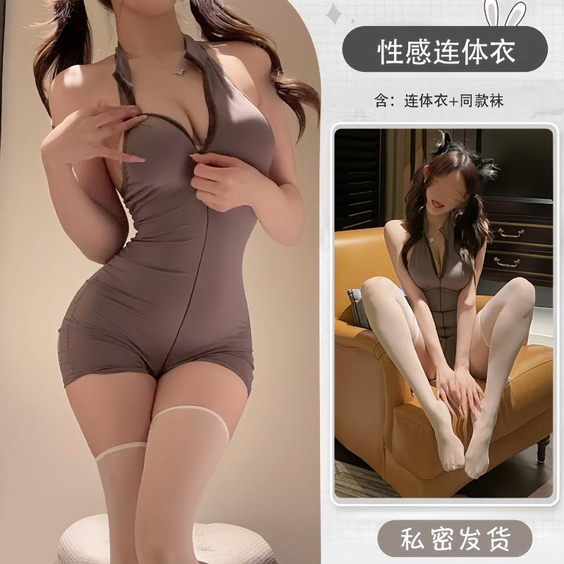 Sexy Lingerie, Sexy One-piece, Open-crotch Uniform, Pure Desire Temptation, Nightgowns, Abstinent Set
