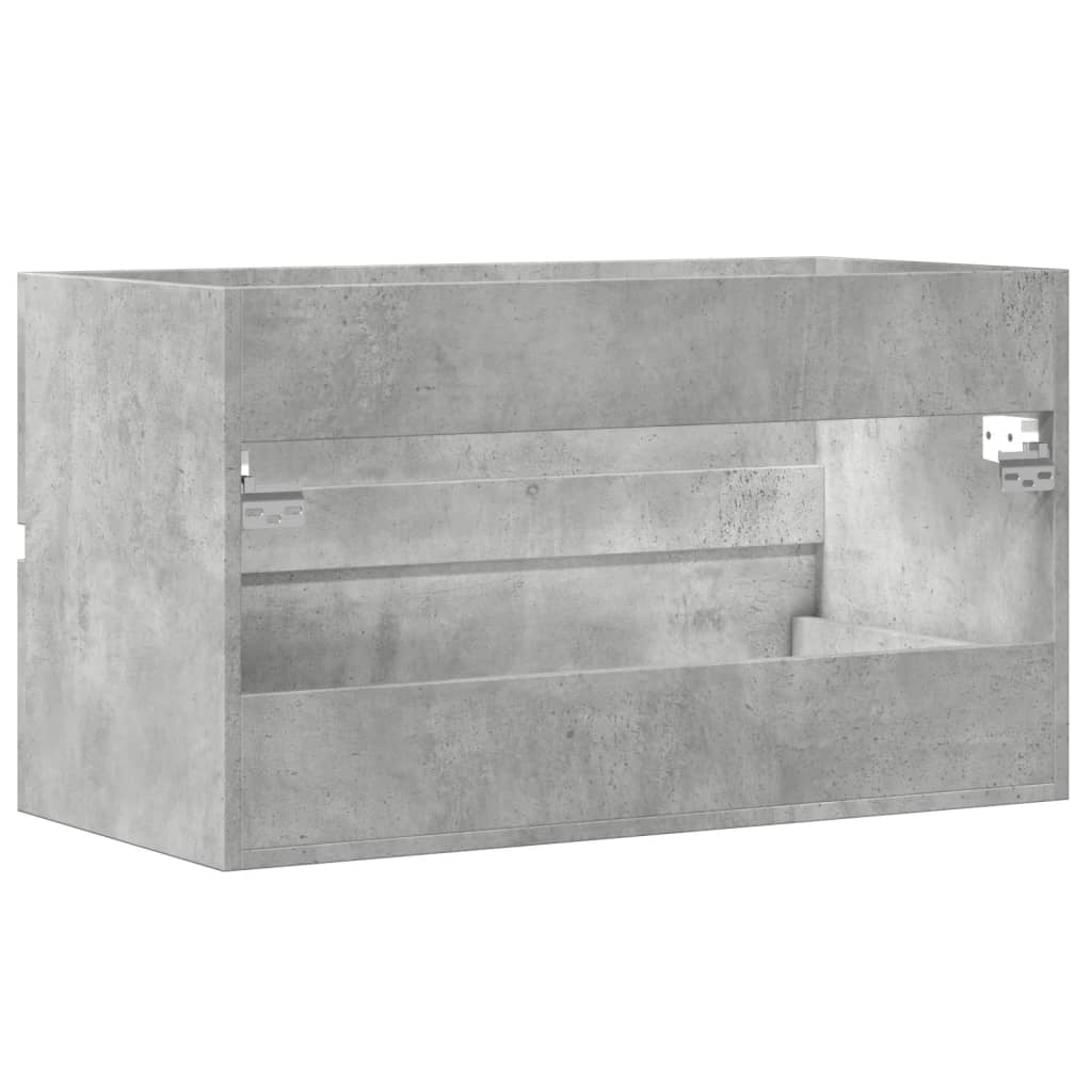 Bathroom Wall Mounted Cabinet Concrete Grey 80 x 38.5 x 45 cm Particleboard