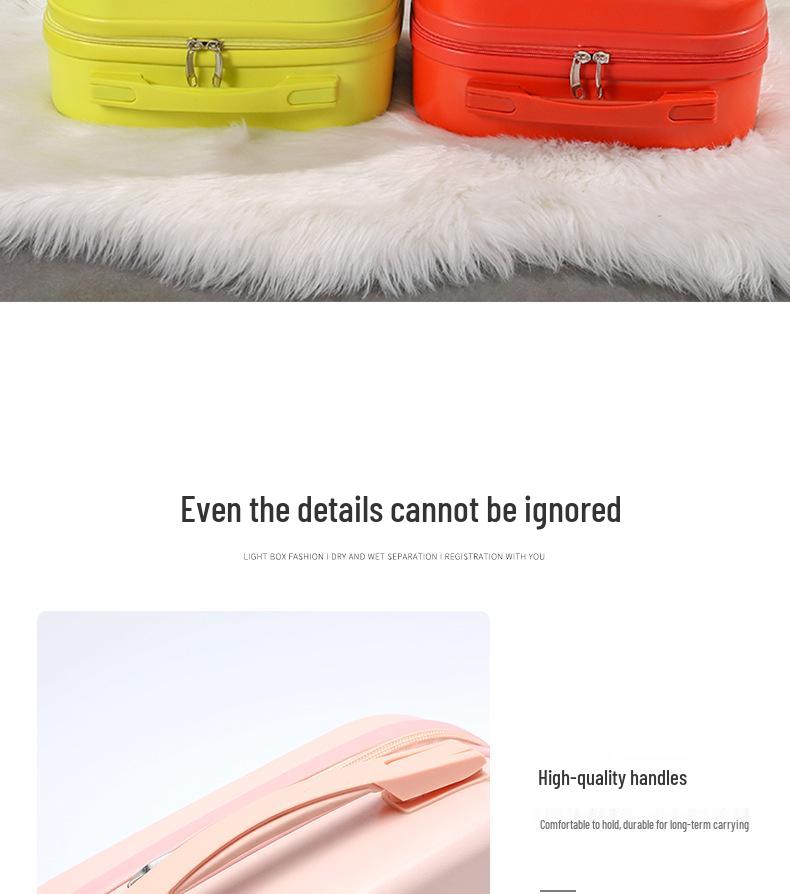 Compact 14-Inch Handheld Makeup Case - Lightweight, Stylish Travel Storage Box