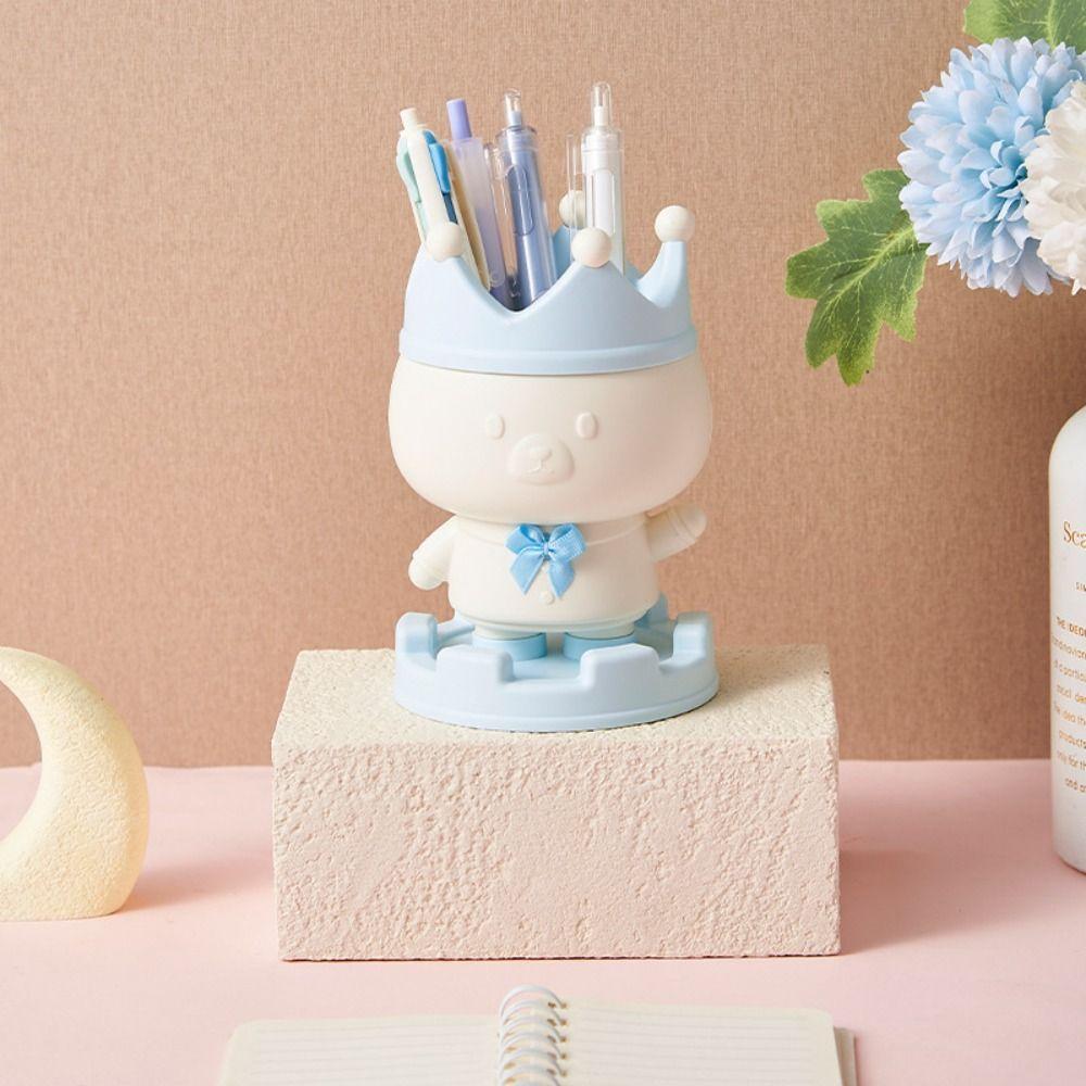 Cartoon Design Pen Holder Creative Design Desktop Storage Bucket  Living Room