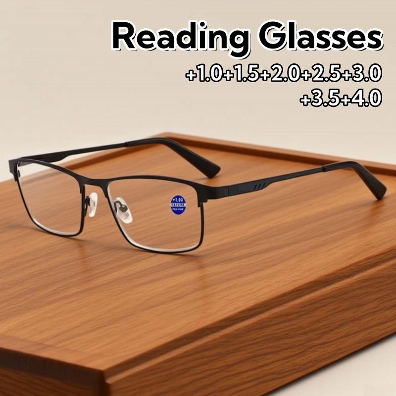 Simplicity Elegant Presbyopia Glasses Versatile Business Multifocal Photochromic Anti-Blue Light Reading Eyeglasses +1.0 To +4.0