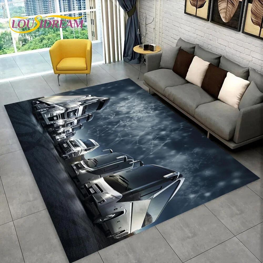 Latest MAN Truck Lorry 3D Printing Carpet Rug for Bedroom Living Room Home Sofa Decoration,Children Game Large Decor Floor Mat