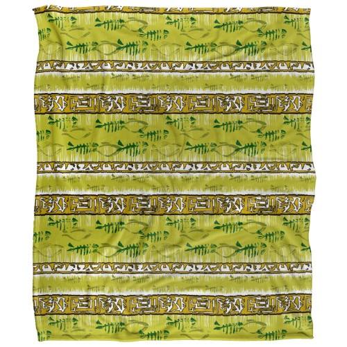 JQ Licensing Tiki Tropical Silky Patterned Soft Touch Blanket