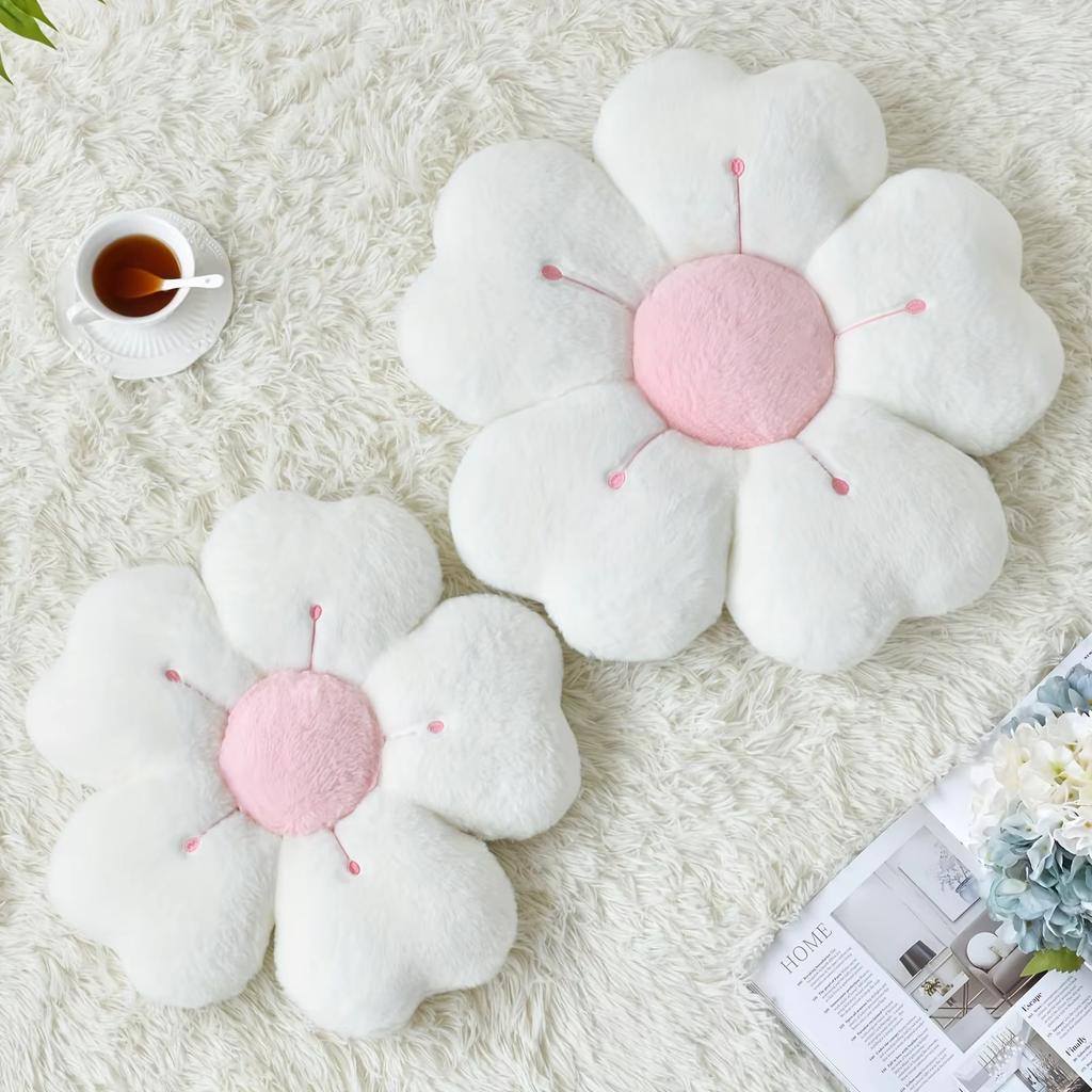 Flower-Shaped Plush Throw Pillow - Comfortable and Cute Mattress and C, Chair Cushion Floor Cushion