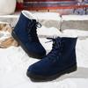 Women's Winter Mid-Calf Snow Boots - Lace-Up, Faux Fur Lined, Waterproof & Anti-Slip, Outdoor Warm Ankle Boots