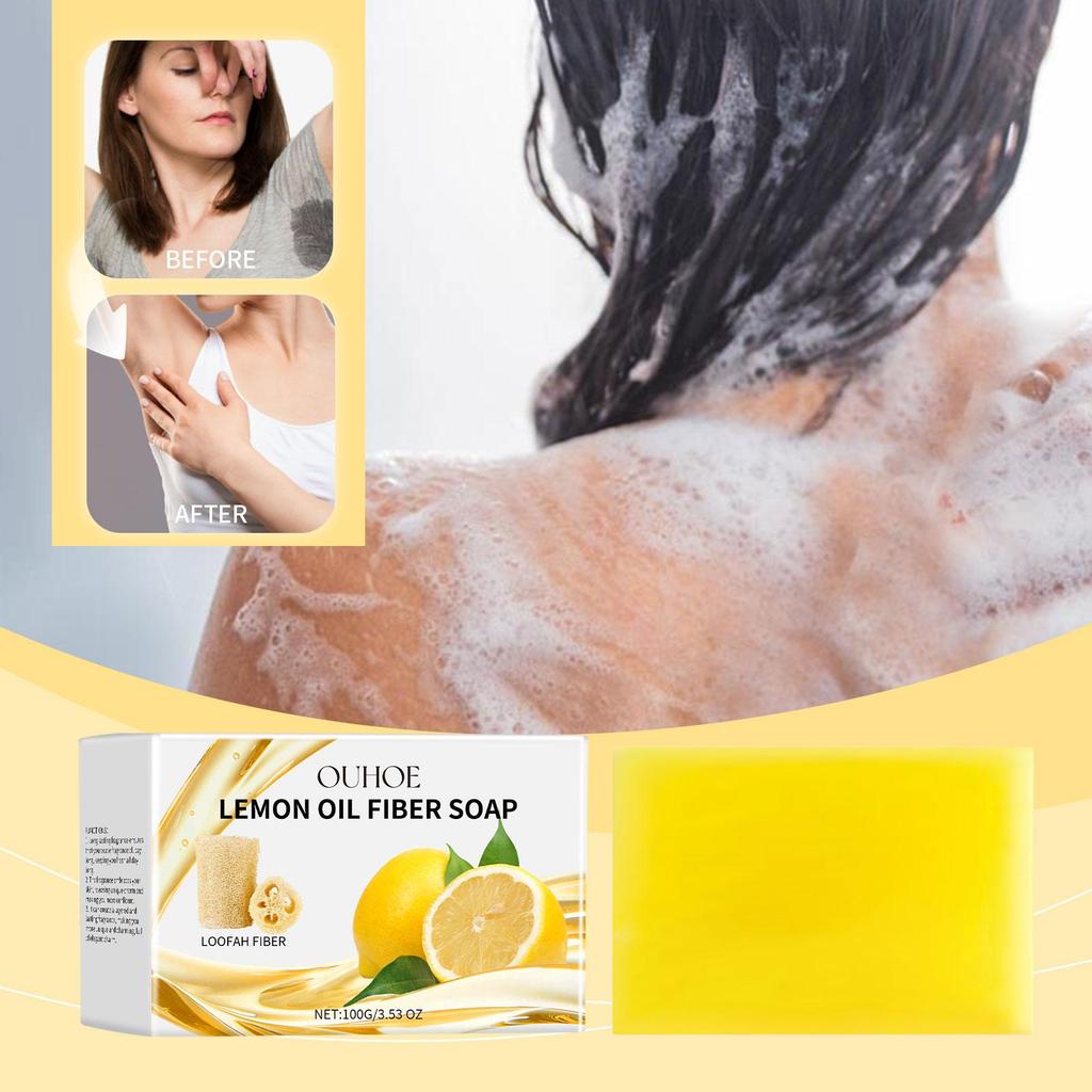 Honey Lemon Fiber Cleansing Bar Gentle Skin Care Soap for Smooth & Hydrated Skin