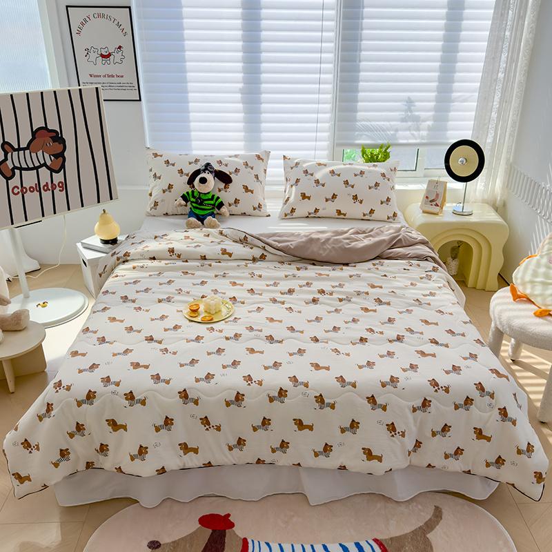 Cartoon Summer Thin Quilt, Wypełniacz z włókna sojowego, Lekki wygodny koc do domu, sypialnia, Pościel, Możliwość prania w pralce