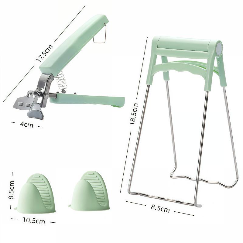 Stainless Steel Heat-Resistant Bowl and Plate Lifting Tongs Set