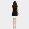 Pinko French Style Black And White Color Block Pleated Versatile Dress Sleeveless Women Dresses PEAF261238691