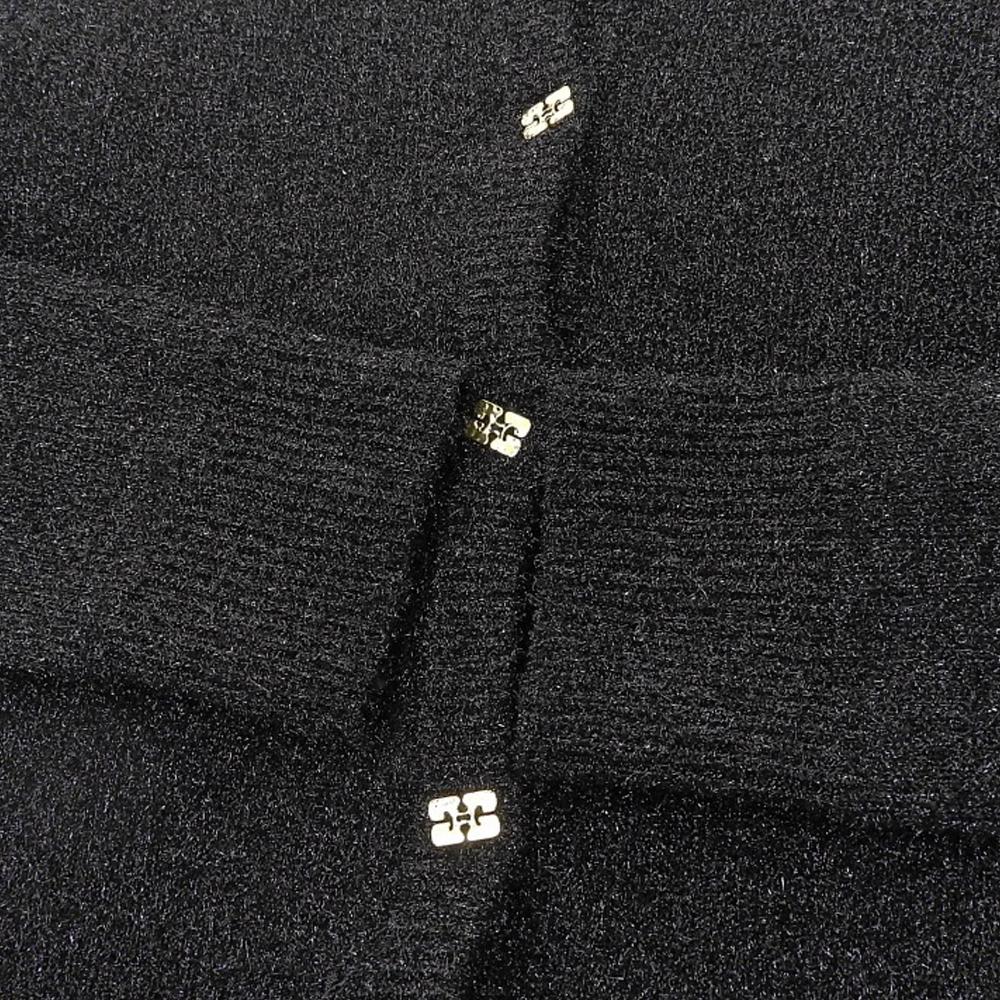Ganni Beautiful Glitter Sparkle Cardigan, Women's, Black, Size S, K2304 Tops S blackUsed