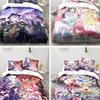 Puella Magi Madoka Magica Ložní souprava Chlapci Dívky Twin Queen Size Povlak na přikrývku Povlak na polštář Postel Dítě Dospělý Móda Domácí textil