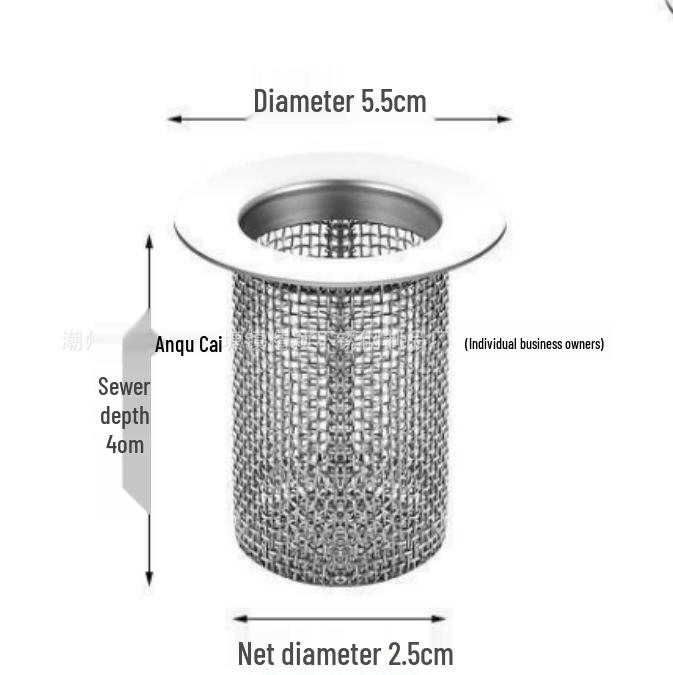 Stainless Steel Kitchen Sink Anti-Clog Filter Screen with Handle for Dishwashing & Vegetable Washing