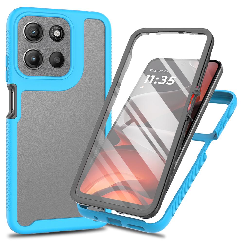 Clear Case for Motorola Moto E15 4G/G15 4G/G05 4G PC+TPU Phone Back Cover with PET Screen Film