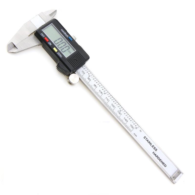 Digital Vernier Caliper: 4Cr13 Stainless Steel, Measures Inner/Outer Diameter and Depth, Sizes 0-150mm/0-200mm/0-300mm.