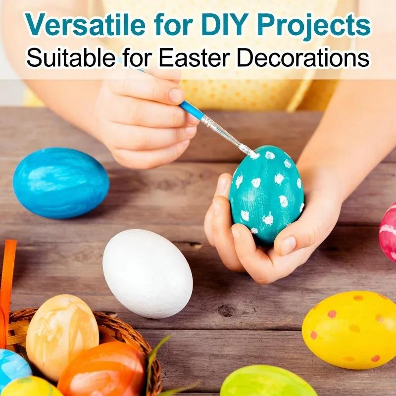 100/10pcs Foam Easter Eggs 6cm Fake Eggs Handmade DIY Color Painting Crafts Kids Toys Easter Party Decoration Supplies Wholesale