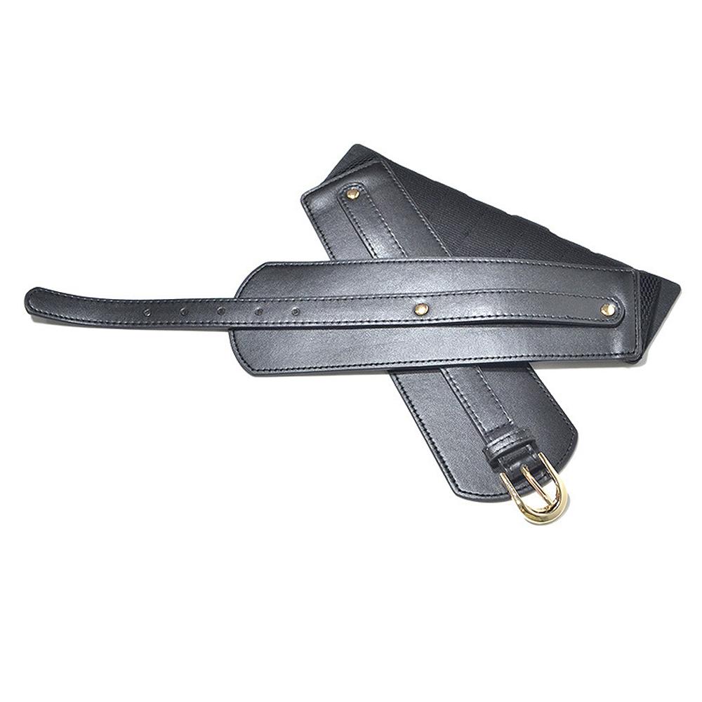 Female Camel Buckle Imitation Leather Women Solid Color Wide Belt Dress Waistband Women Waistband