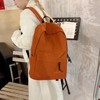 Neuer Nylon-Schulranzen für Grundschul-, Unterstufen-, Hochschulstudentinnen, Große Kapazität, Wasserdicht, Schlicht, Hochwertiger Rucksack