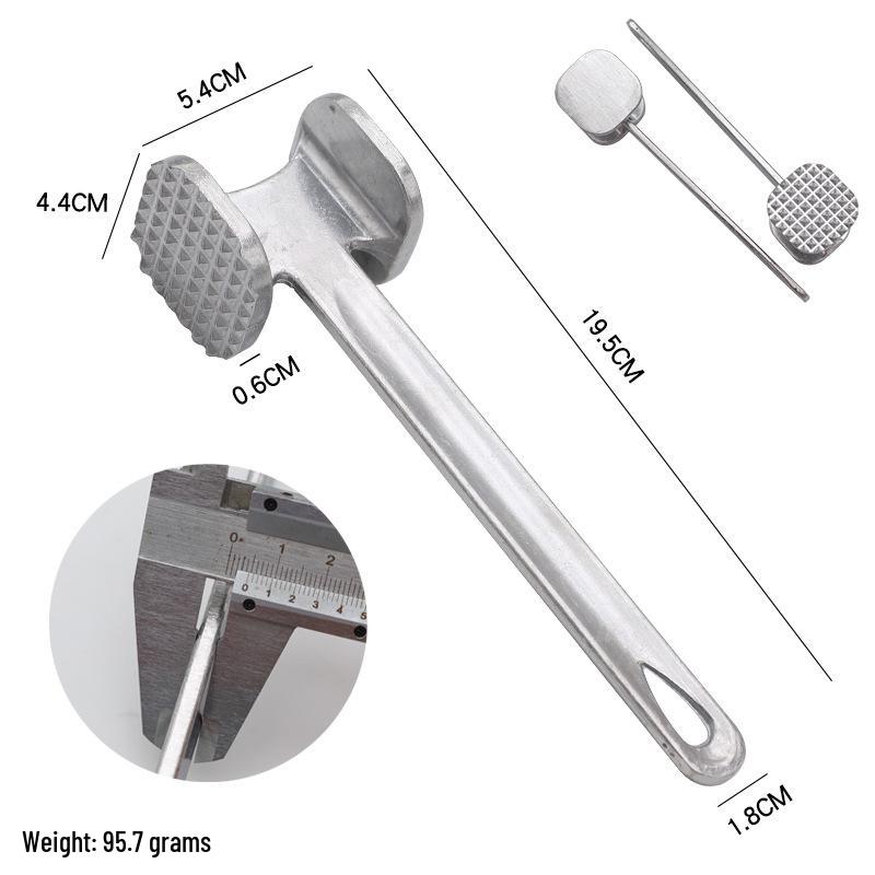 

Zinc Alloy Dual-Sided Meat Tenderizer & Steak Hammer with Tendon Cutter