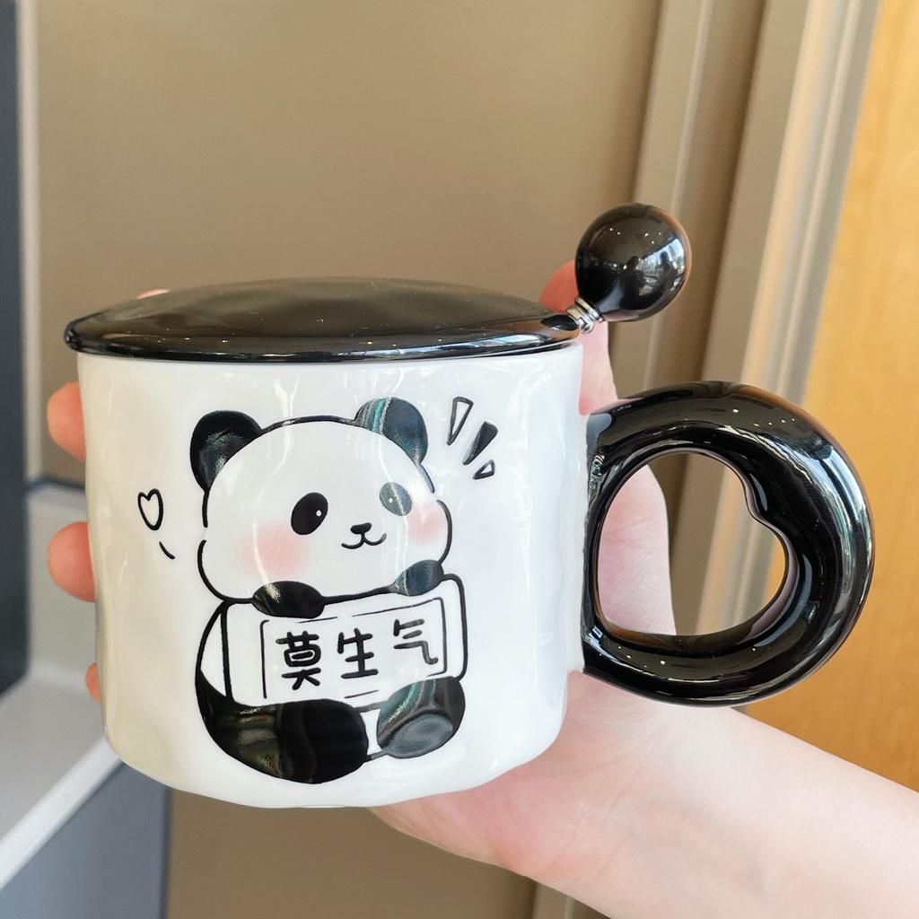 Souvenir Mädchen Niedlicher Panda Keramiktasse Paar Wasserbecher Kreative Praktische Tasse Herren Kaffeetasse Geschenk