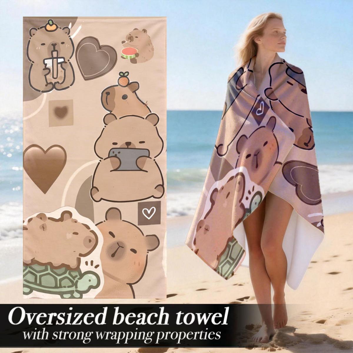

Cute Bear Art Oversized Beach Towel – Lightweight & Plush, Adorable Design, Perfect for Home & Swim Use 90x180cm W30*H60(CM)