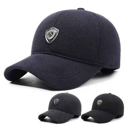 Middle-Aged Autumn Winter Cap Men's Velvet Thick Cap Outdoor Ear Protection Cold-Proof Baseball Cap