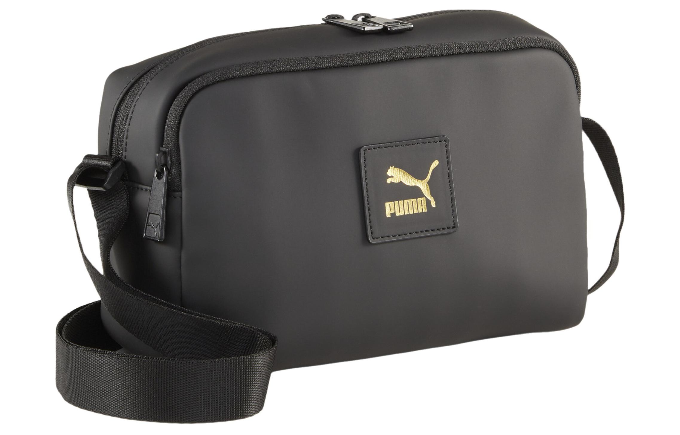 PUMA Athleisure Artificial Leather Crossbody Bag, Shoulder Bag Unisex Black 090253-01