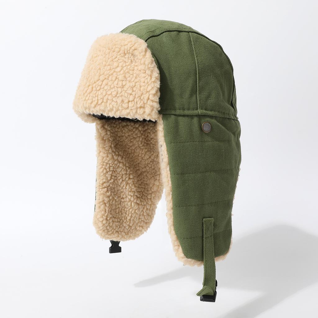 Winter Outdoor Cycling Cold-Proof And Windproof Ear Protection Cycling Skiing Thunder Front Hat Cold-Proof And Velvet Warm Hat