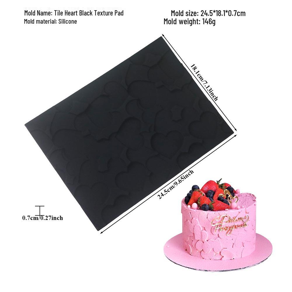 Silicone Mousse Swiss Roll Texture Pad - Tree Bark Lace Fondant Mat for Western Pastry Baking
