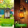 2/4PCS Solar Flame Hanging Lamp Waterproof Outdoor Light with Flickering Effect for Garden Patio Yard Path Christmas Decor