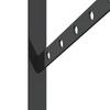 Shelf Brackets 4 pcs 30 x 2.5 x 15.5 cm Black Stainless Steel