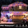 NEW 162/96LED Solar Icicle Outdoor Christmas Lights 8 Modes Waterproof Fairy Lights for Home Party Halloween Holiday Decoration