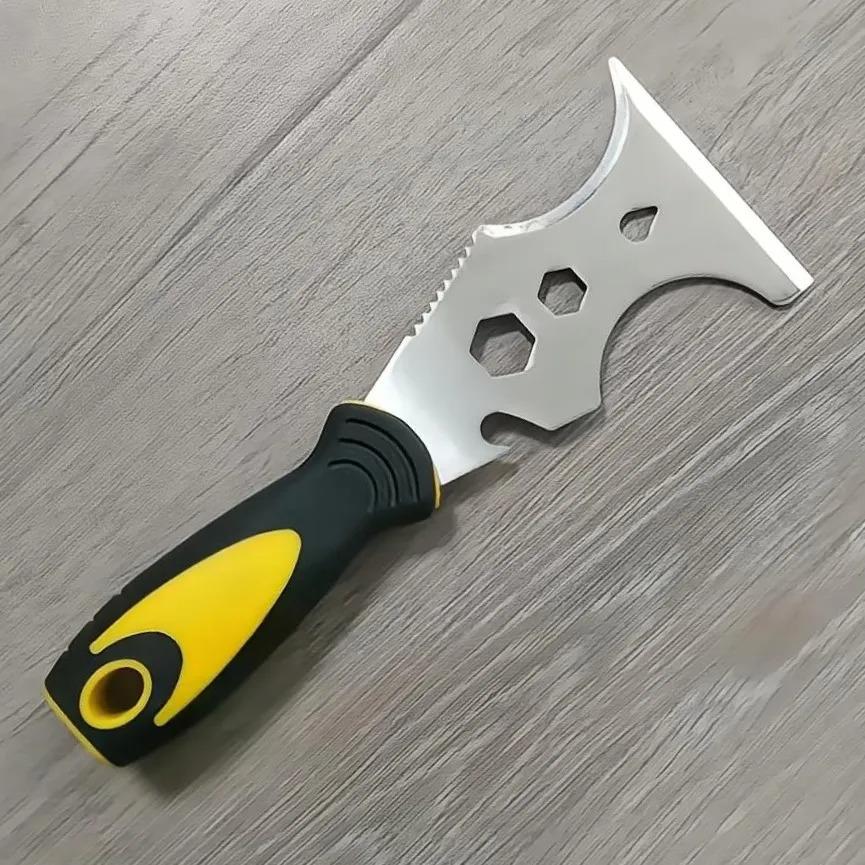 Cutting edge putty knife, thickened stainless steel cement shovel tool, drum cleaner, multifunctional scraper