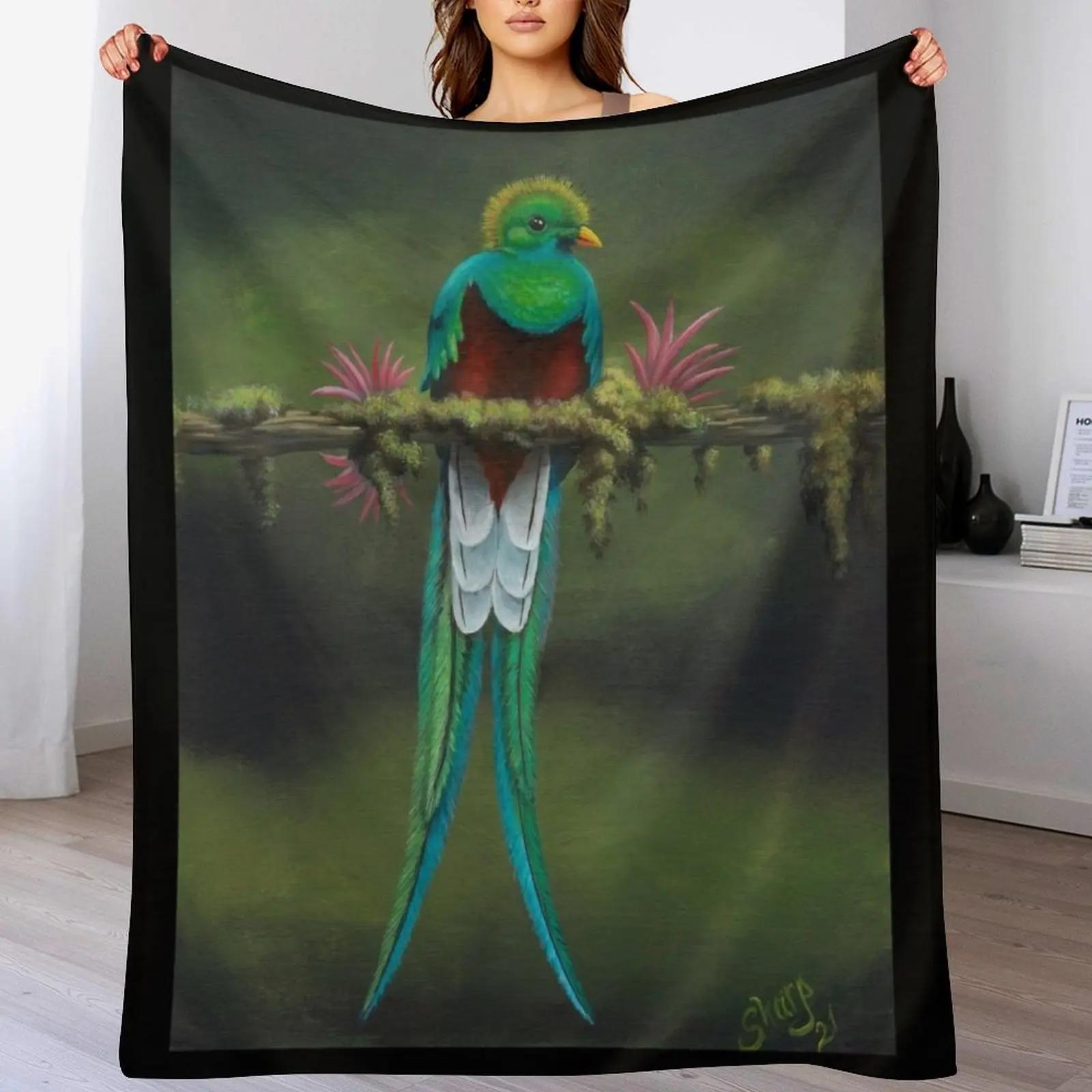Resplendent Quetzal Throw Blanket Breathable Lightweight Blanket for Adults Kids 102x76cm(40x30in)