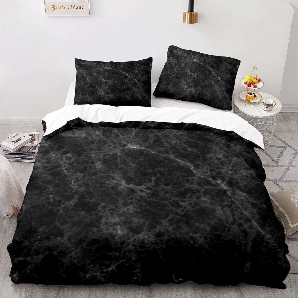 Bed Three-Piece Set 3D Three-Piece Set Size Marble Quilt Cover Printing