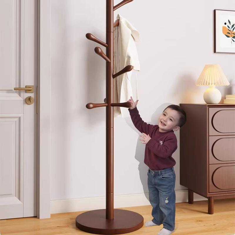 Standing Coat Racks Wooden Clothes Racks Aesthetic Coat Rack Shelves for Hanging Coats Bedroom Shelf Modern Interior Furniture