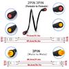 Julet Ebike Cable2 3 4 5 6Pin Conversion Convert Line Waterproof Extension Cable for Throttle Display Ebrake Light Throttles 2