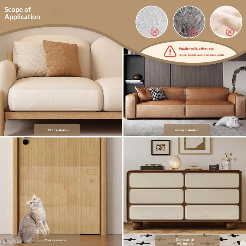 Easy Apply Anti Cat Scratch Tape 1 Roll Furniture Protector for Household Use
