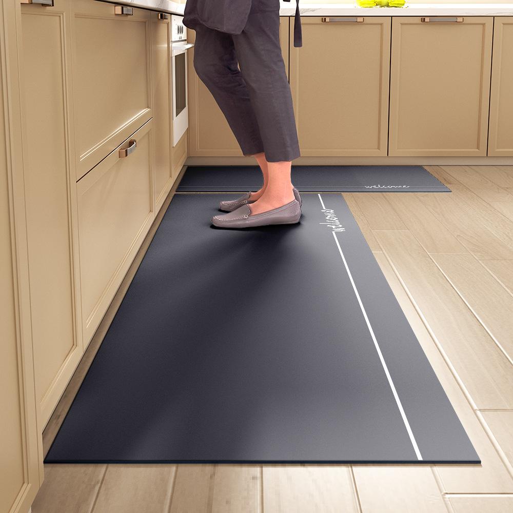 Kitchen Floor Mat Bedroom Living Room Long Bedside Hallway Hallway Soft Washable Carpet Non-slip Bathroom Entrance Doormat Tapis