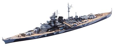 Aoshima Bunka Kyozaisha Série Waterline Encouraçado Alemão Tirpitz Modelo de Plástico 1/700 No.619 (Navio)