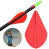 36pcs Archery Arrow Fletches Rubber Fletching Feathers DIY Accessory for Compound Bow (red)