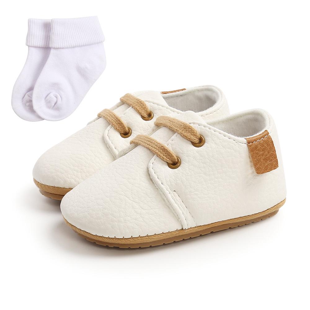 Spring & Autumn Soft Sole Baby Shoes for Boys & Girls - TPR Walker, Little Wave Design, Multiple Colors