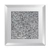 Spiegel-Glas-Untersetzer für Getränke, zerkleinerter Diamant, rund/rechteckig, Tassenunterlage, Dekoration auf Tischplatte für Zuhause, Bar