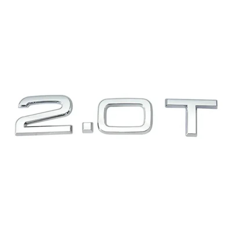 1.8T 2.0T 3.0T V6T V8T ABS badge stickers car rear trunk displacement decoration label