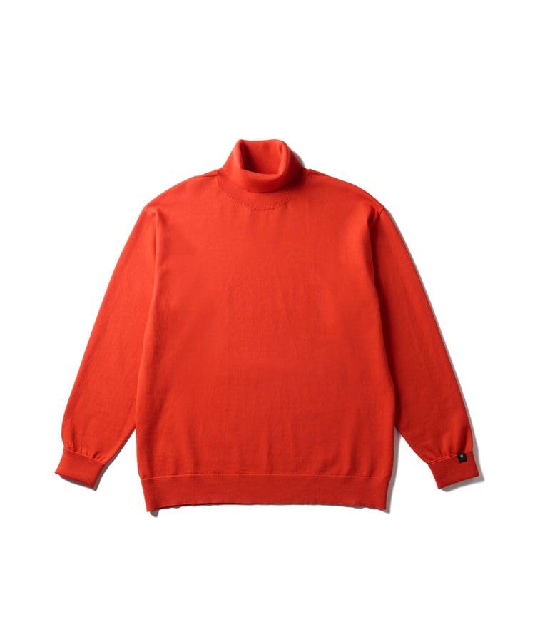 Snow Peak Washable Wool Turtleneck Knit Knit and Sew Long Sleeve for Men and Size S KN-25AU002 Sweater/Cut T-Shirt Women, Orange,