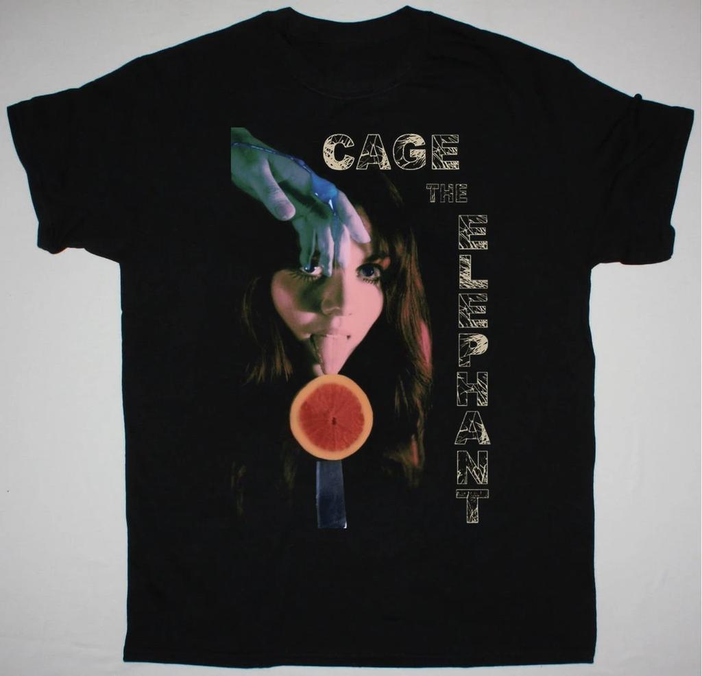 Cage The Elephant Band Black T-Shirt Cotton All Size Unisex U035