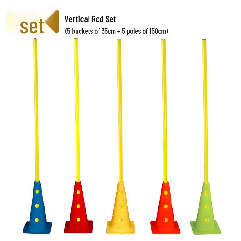 Agility Training Slalom Pole & Bucket Set