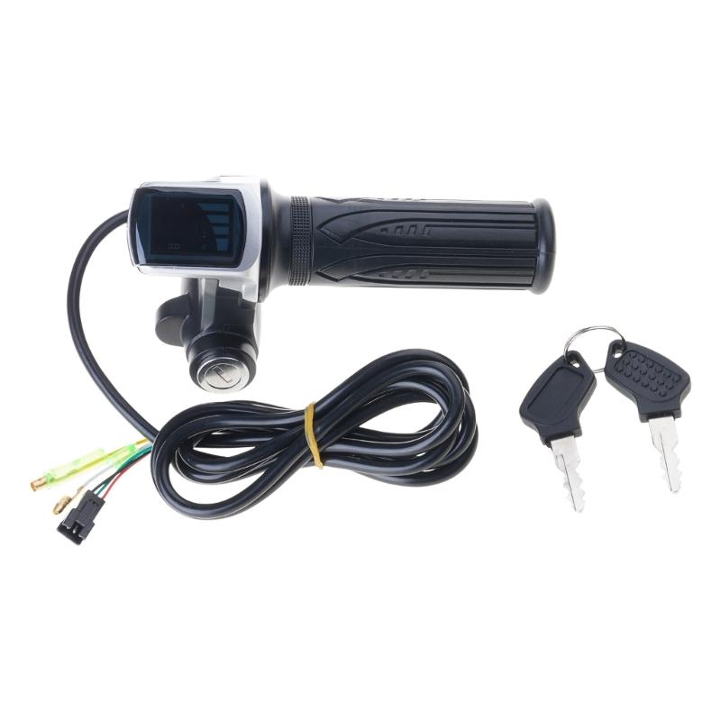 Electric Bike Throttles Grip Half Twists Accelerators Handle Comfortable Throttles for Commuting and Leisures