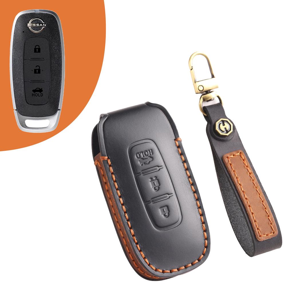 [Nissan]Handmade Cowhide  Car Key Cover for Teana Sylvania Qijun Tiida Bluebird Floor Lantuda Jinke