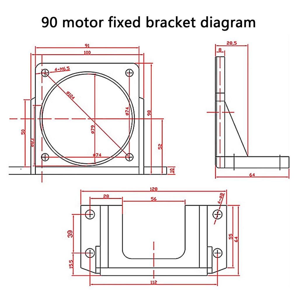 Aluminum Motor Holder Stand Load Capacity Mounting Bracket For Resilient Instrumentation Wellness Device Holder