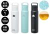 LOGOS ThermoWall Vacuum Insulated Carbonated Drink Bottle 500ml Ash Blue 81286123 For Cold Drinks Camping Mug Slim Direct Drinking (Type 612) - Only,